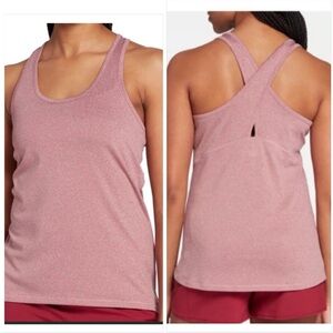 CALIA Mauve Heather Cross Back Tank Top Soft Stretchy Activewear Racerback